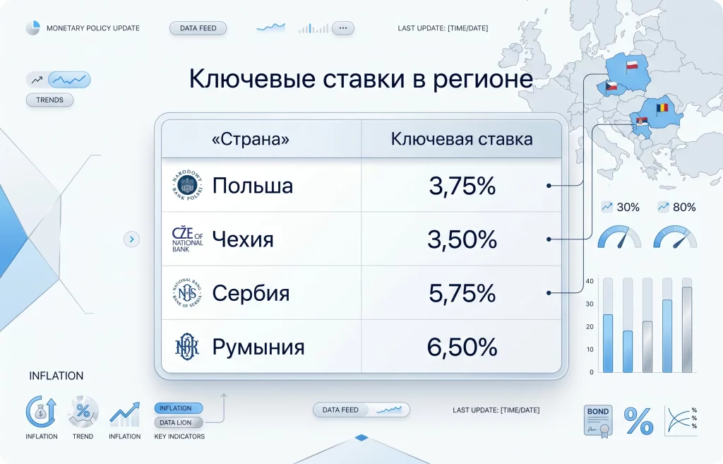 Политический кризис в Румынии: курс лея рекордно обвалился 3 Ключевые ставки в восточном регионе ес май 2026
