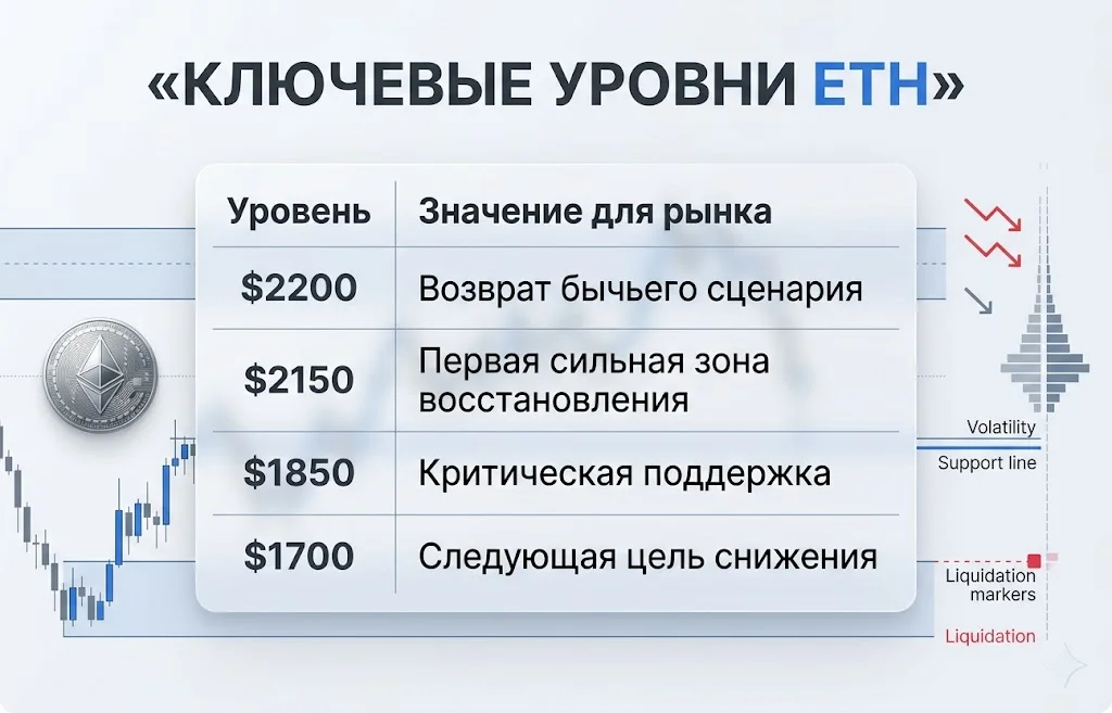 Ethereum рухнул ниже $2000: рынок ждет нового обвала 2 Ключевые уровни eth 28.05.2026