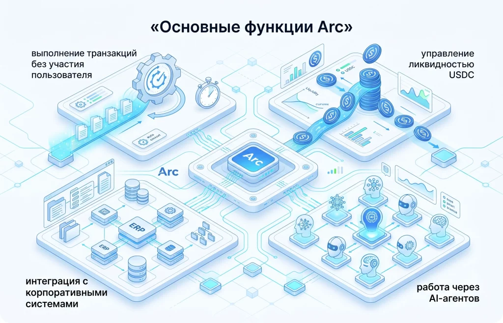Circle привлекла $222 млн: запуск Arc усиливает рынок стейблкоинов 2 Основные функции arc