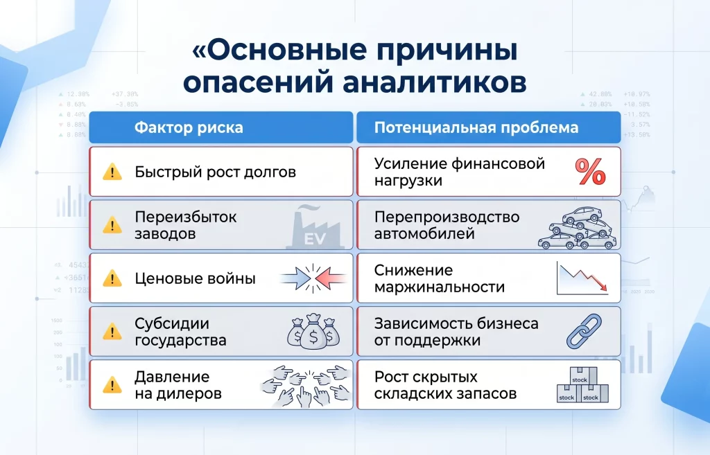 BYD сравнивают с Evergrande на фоне долгового бума 1 Основные причины опасений аналитиков по byd