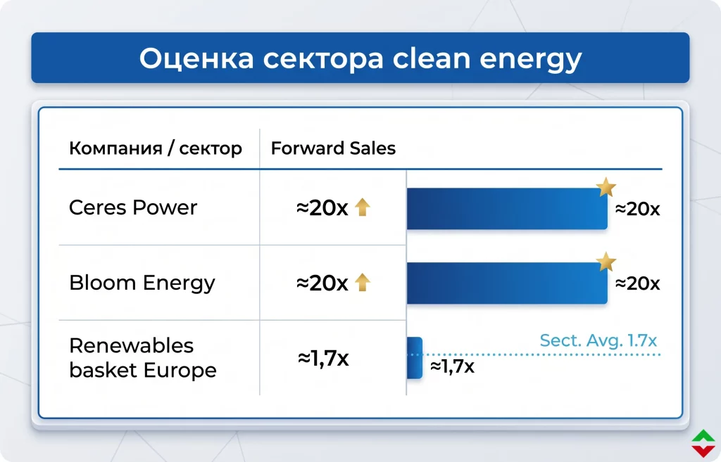 Акции Ceres Power взлетели почти на 1000% за год 3 Оценка сектора clean energy