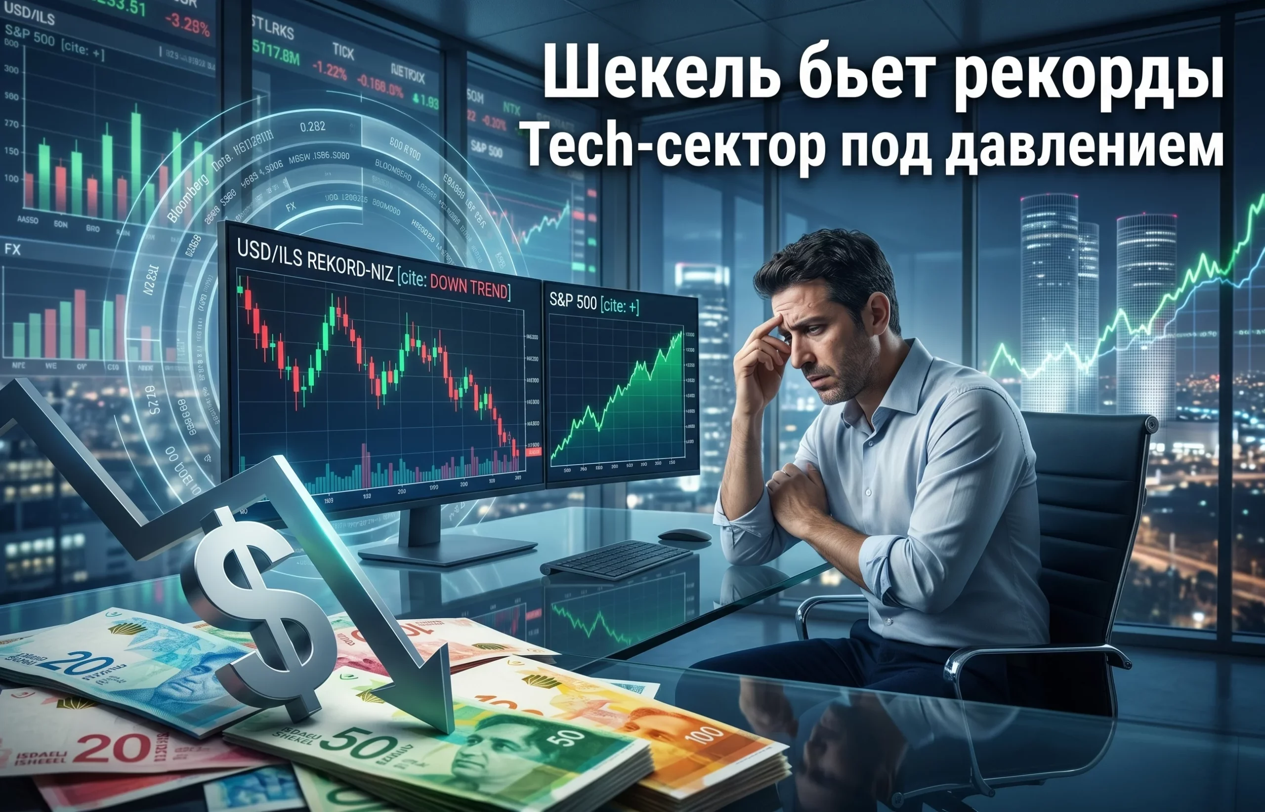 Шекель взлетел до максимума за 32 года: в IT-сектор тревога