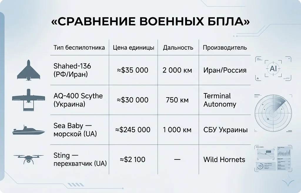 Военные технологии 2026: новый расклад сил 1 Сравнение военных бпла