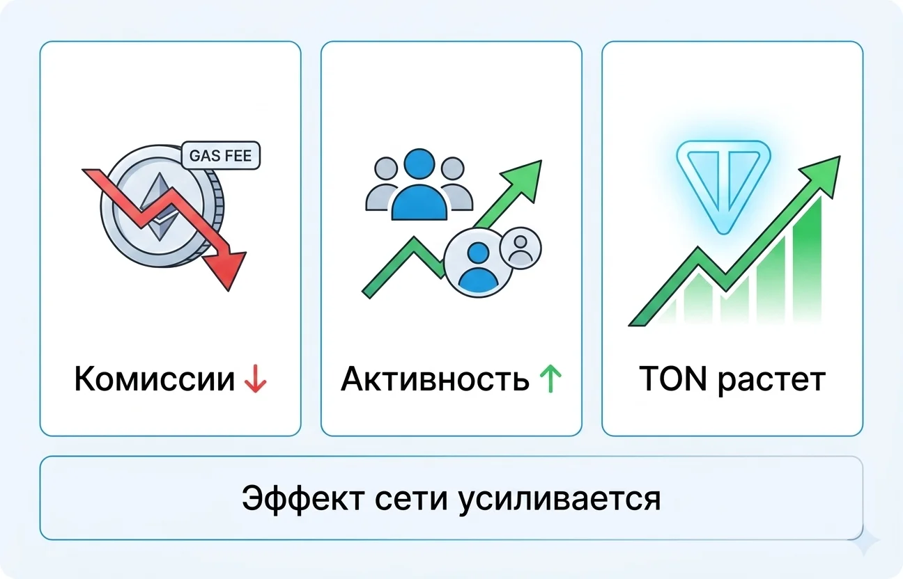 TON взлетел на 24%: комиссии почти обнулились