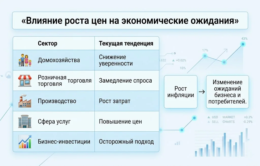 Глобальная инфляция ускоряется: что тревожит крупнейшие экономики? 3 Влияние роста цен на экономические ожидания
