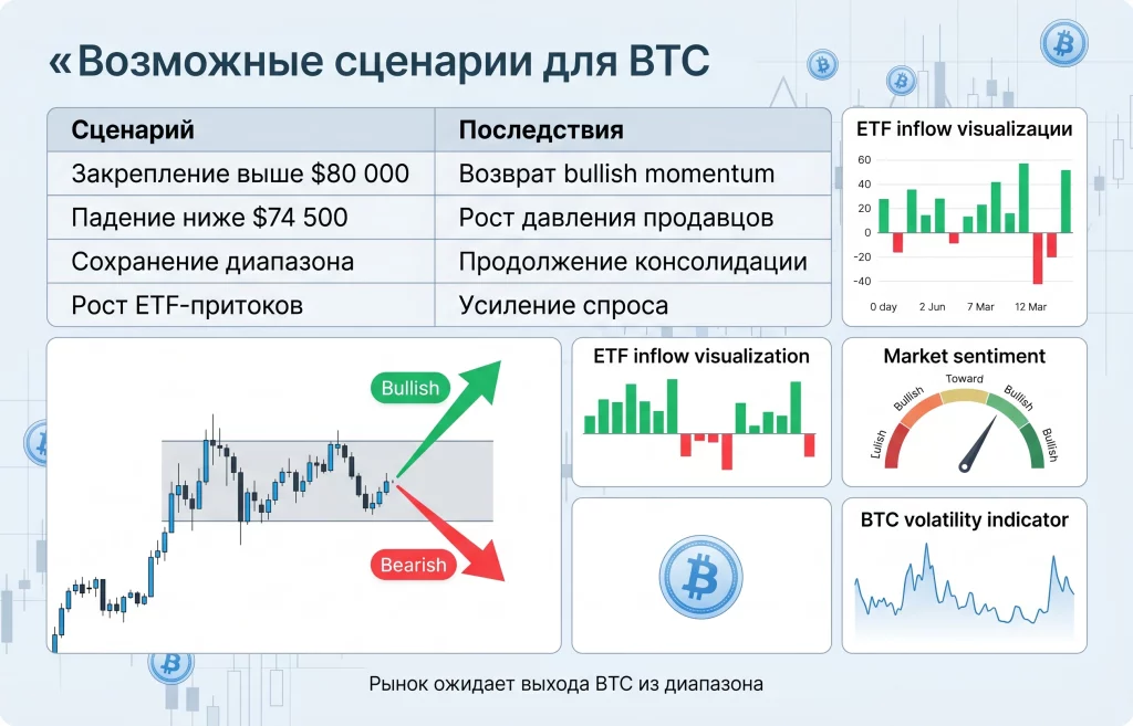 Возможные сценарии для btc