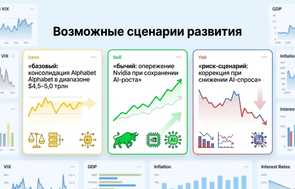 Alphabet рвётся к №1 в мире: AI меняет расстановку сил 3 Возможные сценарии развития