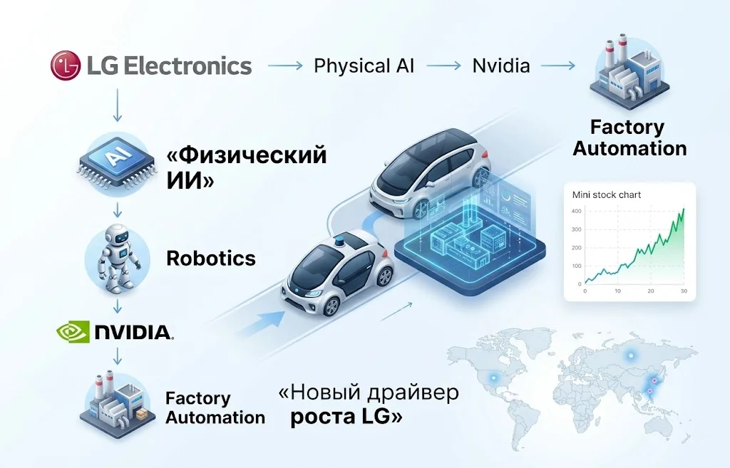 Акции LG Electronics взлетели на 300% с начала года благодаря ИИ