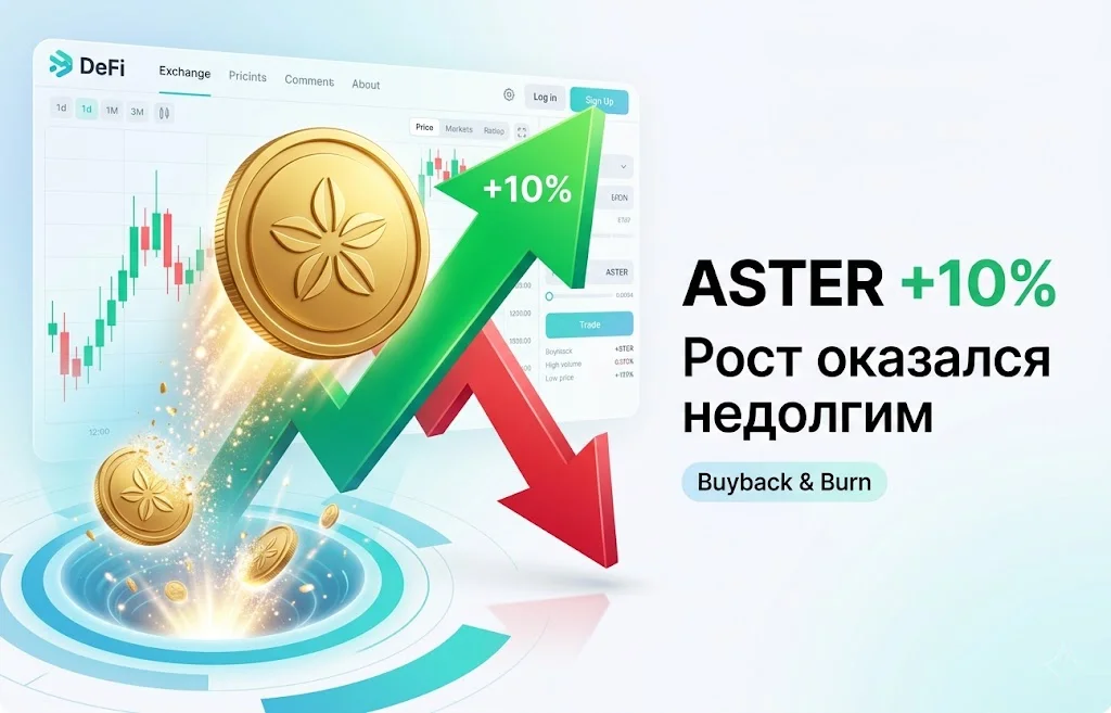 ASTER взлетел на 10%, но рынок быстро скорректировал цену