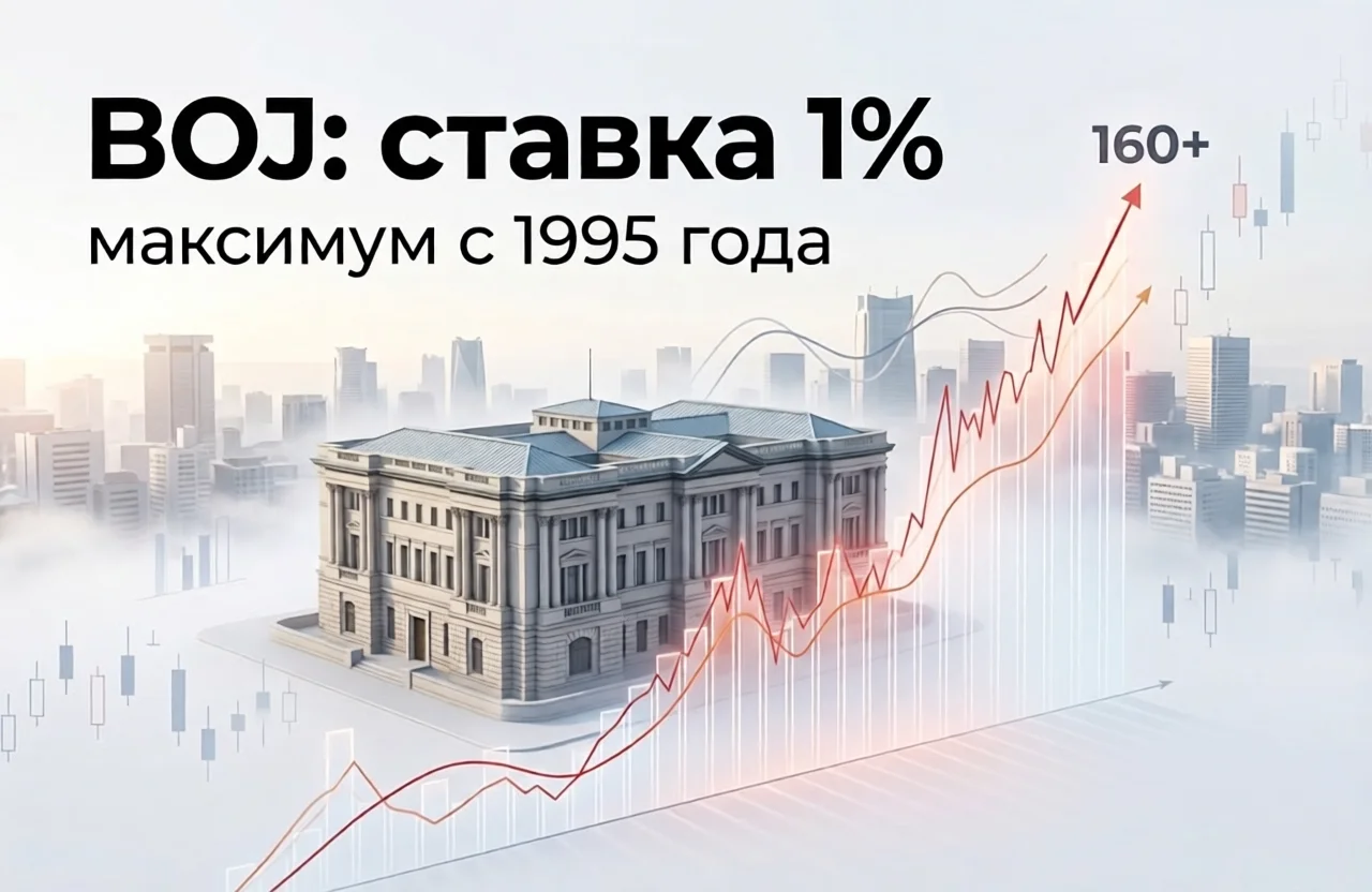 Банк Японии повысил ставку до 1%: сигнал рынкам