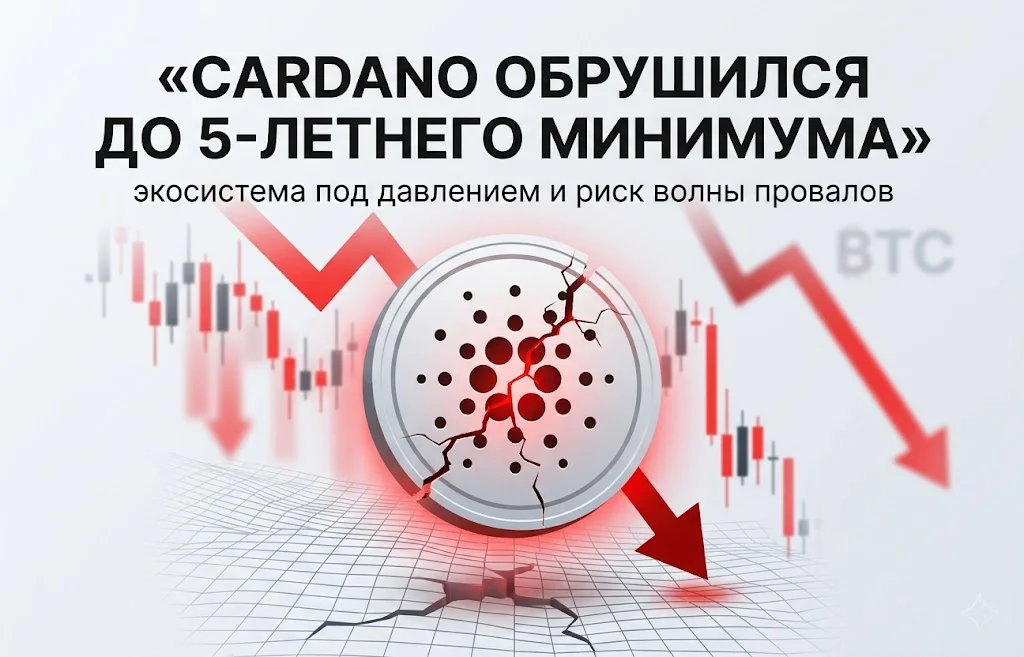 Cardano падает до 5-летнего минимума: сеть ADA под угрозой