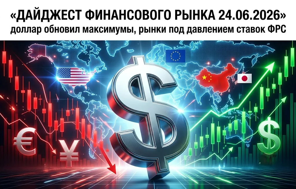 Дайджест финансового рынка за 24.06.2026: USD на максимумах