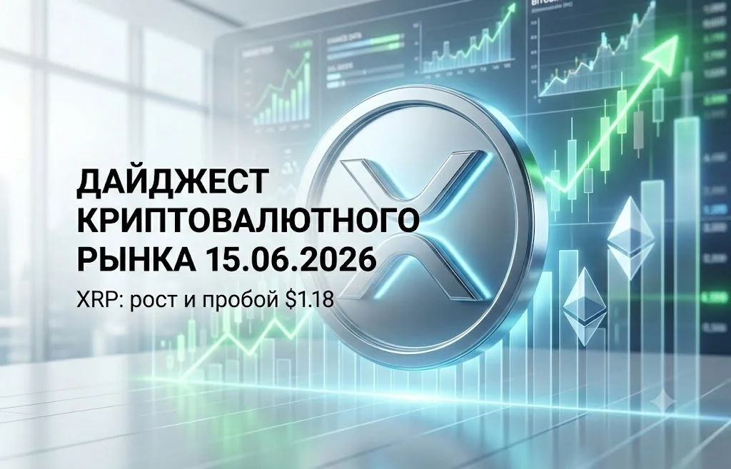 Дайджест криптоновостей за 15.06.2026: в фокусе XRP, BTC и ETH