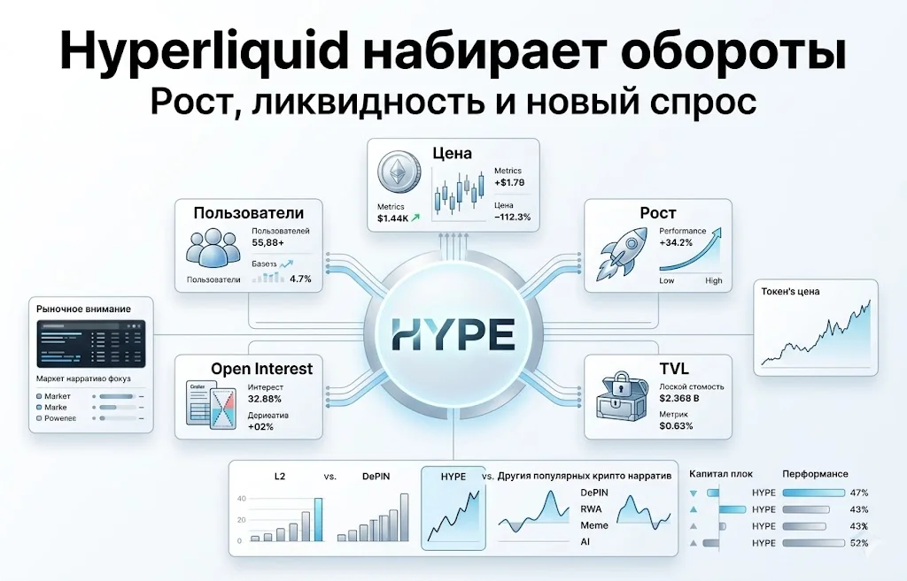 Дайджест криптовалютного рынка за 01.06.2026: HYPE, XRP, BNB и Ethereum