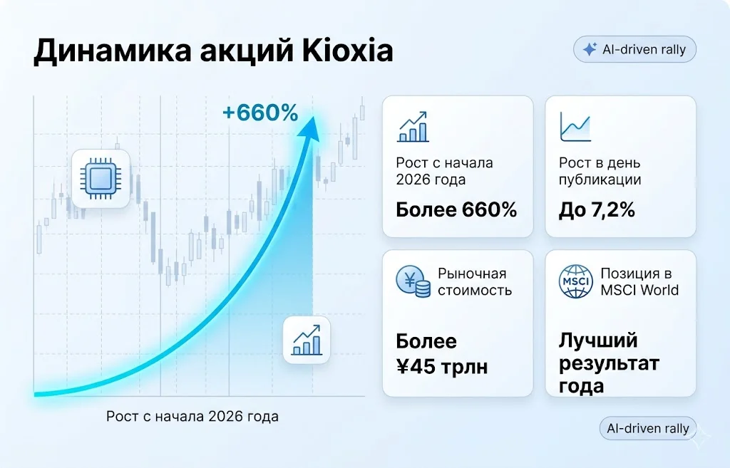 Kioxia обошла Toyota: как ИИ меняет корпоративную Японию 2 Динамика акций kioxia