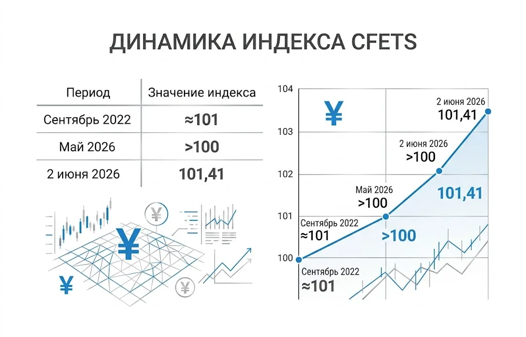 Курс юаня обновил максимум 1 Динамика индекса cfets