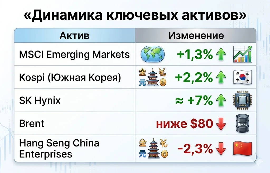 Динамика ключевых активов в азии