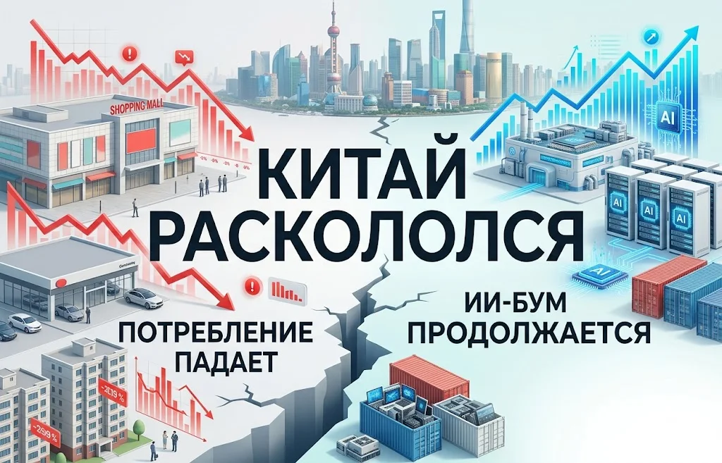 Экономика Китая: первый обвал потребления с эпохи COVID