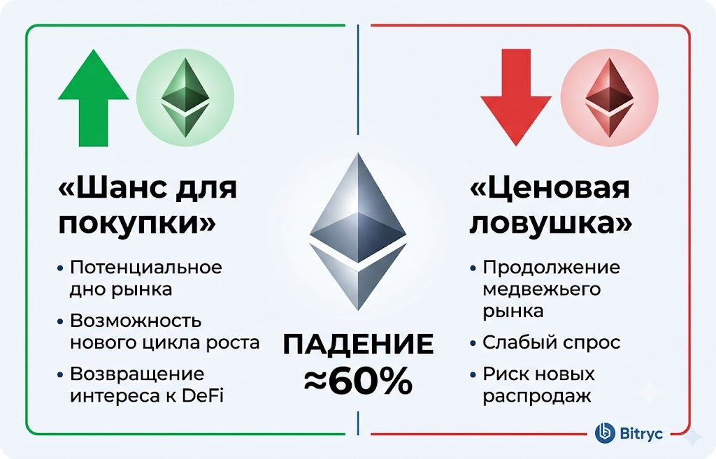 ETH рухнул на 60%: шанс века или новая ловушка?
