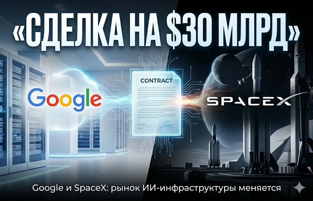 Google заплатит SpaceX $30 млрд за мощности ИИ