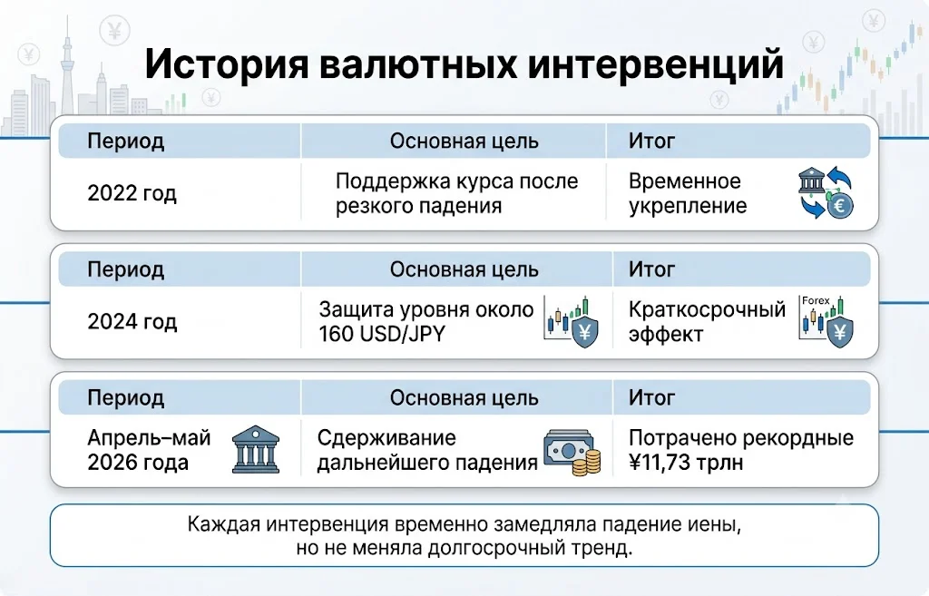 История валютных интервенций