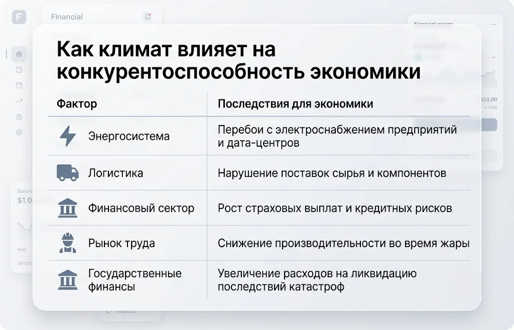 Как климат влияет на конкурентоспособность экономики