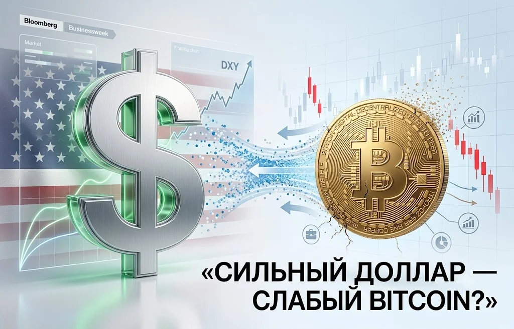 Укрепление доллара и биткоин: почему BTC падает?