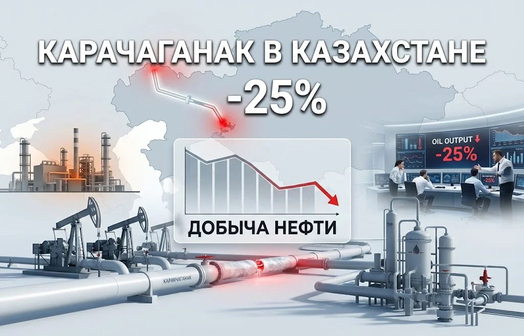 Казахстан сократил добычу нефти из-за остановки Оренбургского ГПЗ