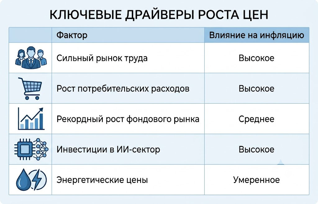 Ключевые драйверы роста цен