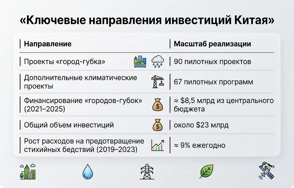 Ключевые направления инвестиций китая