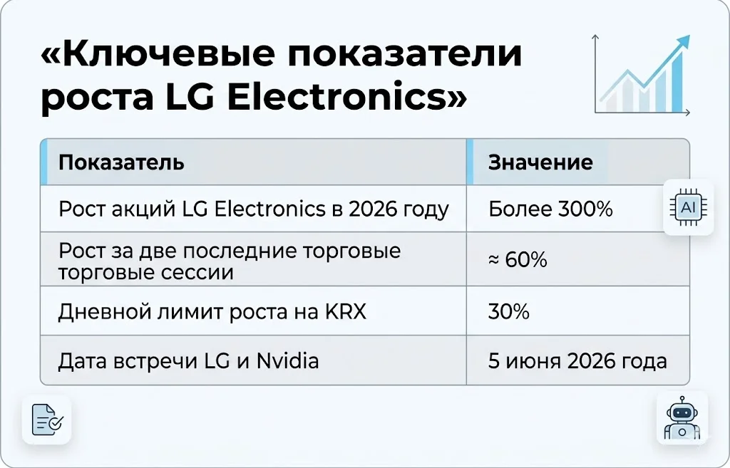 Акции LG Electronics взлетели на 300% с начала года благодаря ИИ 1 Ключевые показатели роста lg electronics