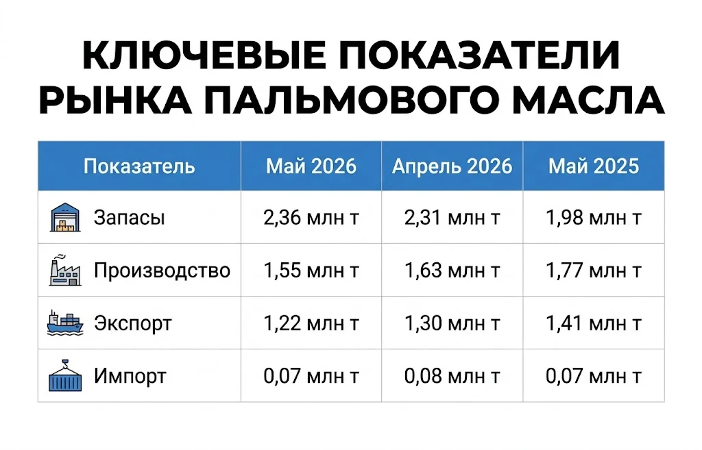 Ключевые показатели рынка пальмового масла