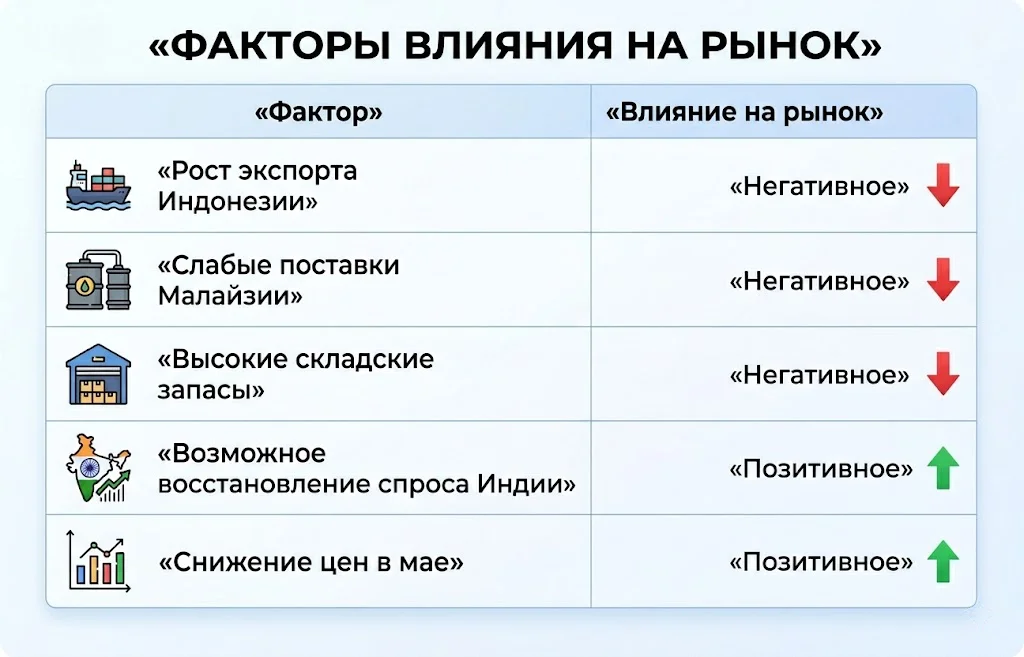 На динамику цен одновременно влияют несколько факторов