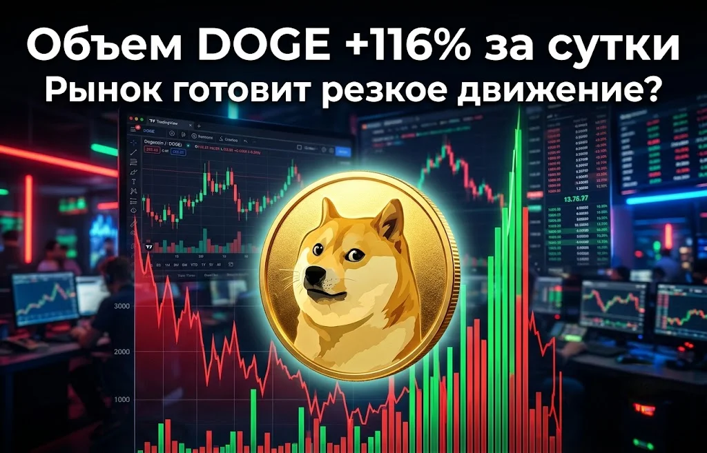 Объем торгов Dogecoin вырос на 116% за сутки: что ждет DOGE?