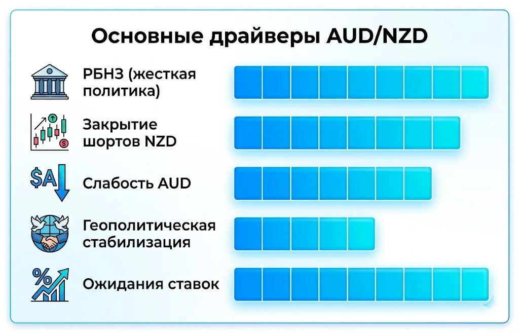 AUD/NZD под давлением: киви получил новый козырь 6 Основные драйверы aud nzd