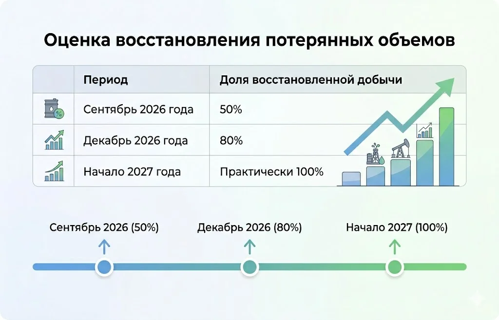 Прогнозы по нефти пересмотрены: что ждут банки Уолл-стрит? 2 Оценка восстановления потерянных объемов