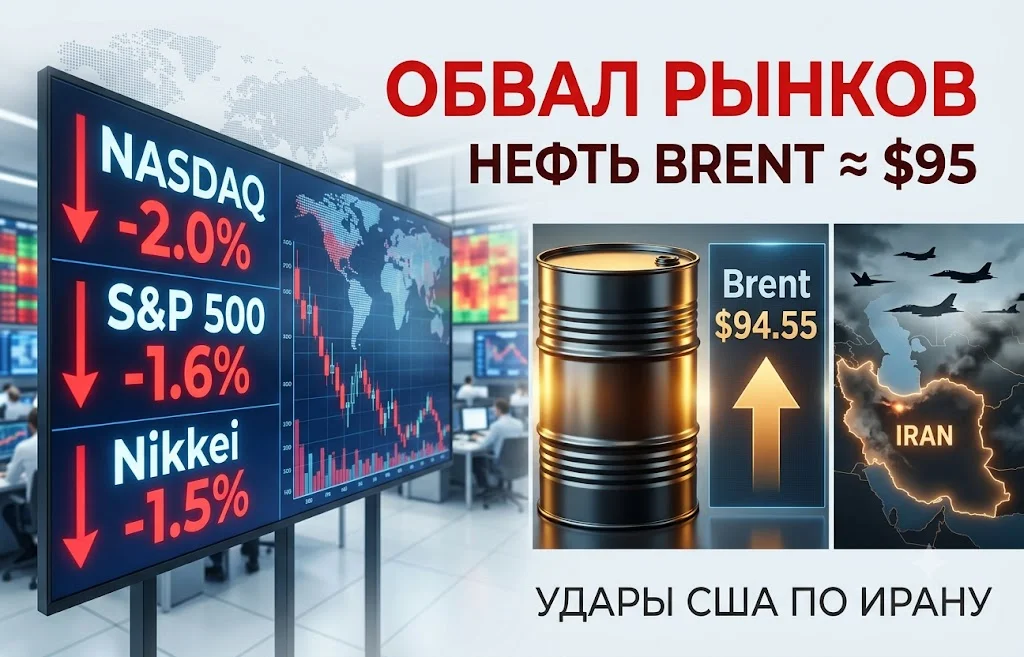 Падение фондовых рынков: нефть и Иран обрушили IT-сектор