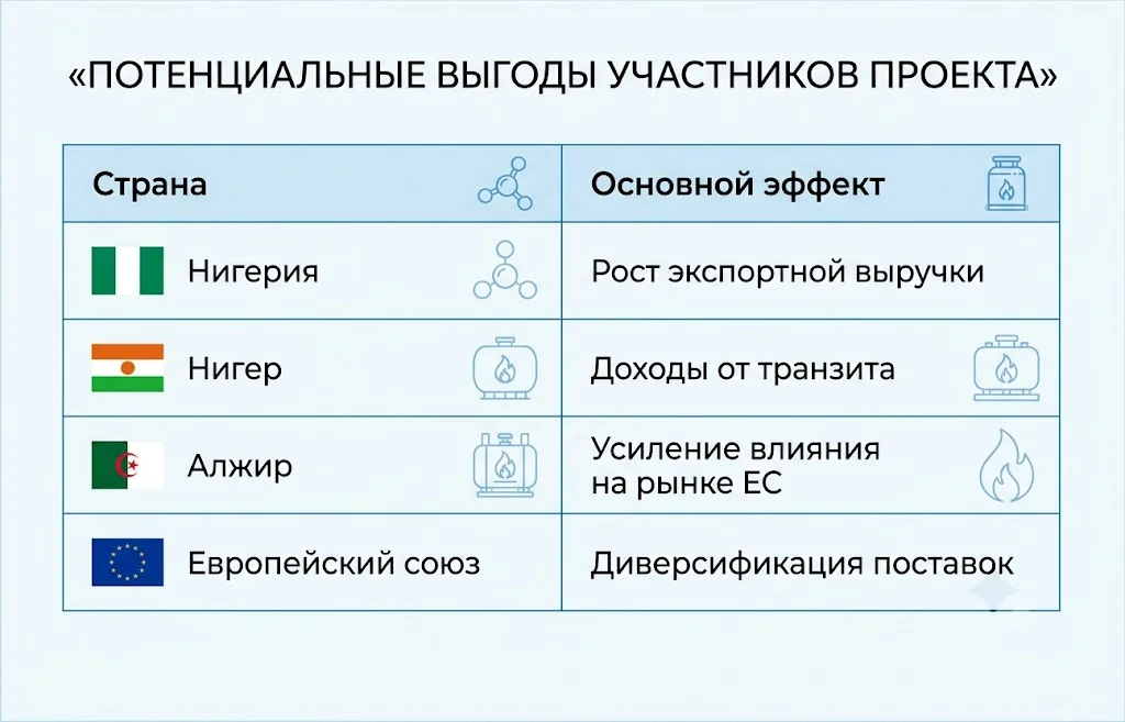 Потенциальные выгоды участников проекта