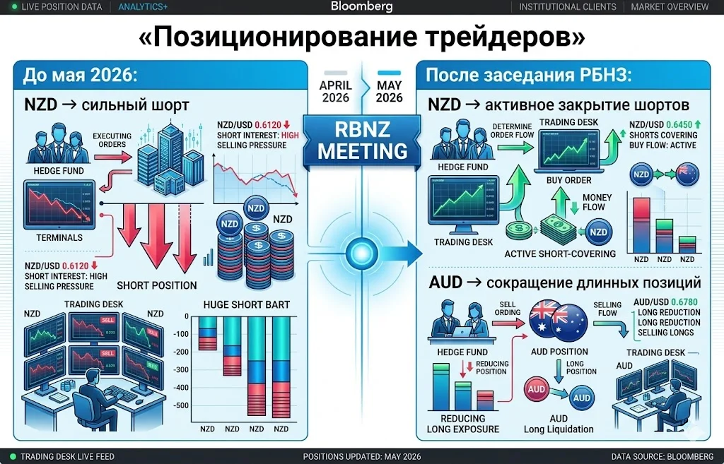 AUD/NZD под давлением: киви получил новый козырь 4 Позиционирование трейдеров