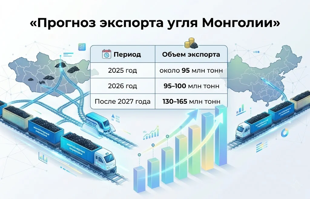 Прогноз экспорта угля монголии