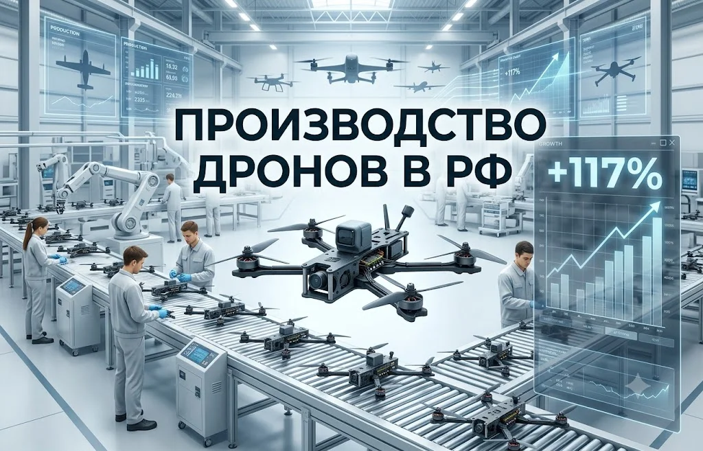 Производство дронов в России растет быстрее всей оборонки