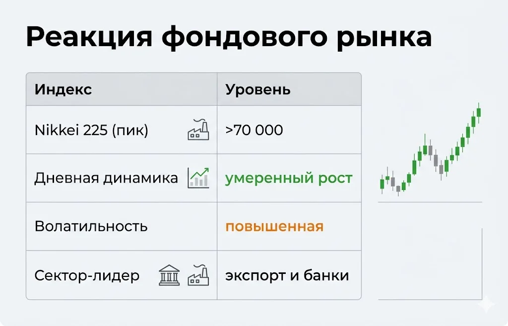 Банк Японии повысил ставку до 1%: сигнал рынкам 4 Реакция фондового рынка