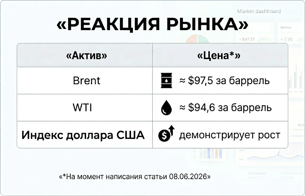 Реакция нефтяного рынка