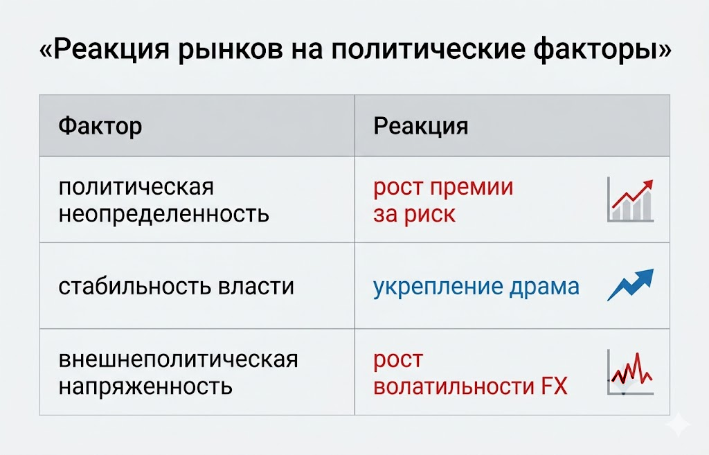 Реакция рынков на политические факторы
