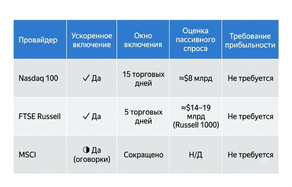 Совокупный пассивный спрос со стороны фондов