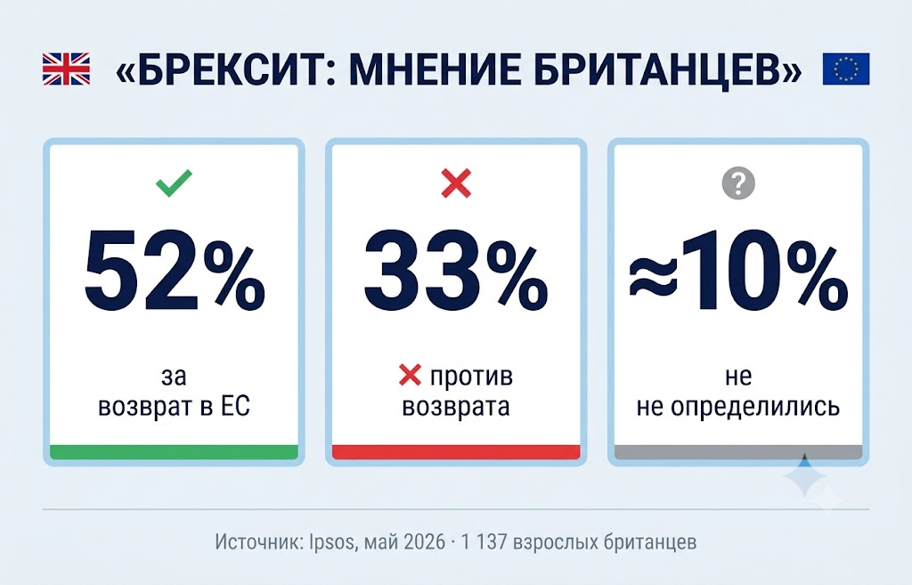 Brexit 10 лет спустя: британцы хотят вернуться в ЕС