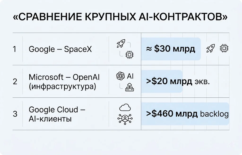 Сравнение крупных ai контрактов