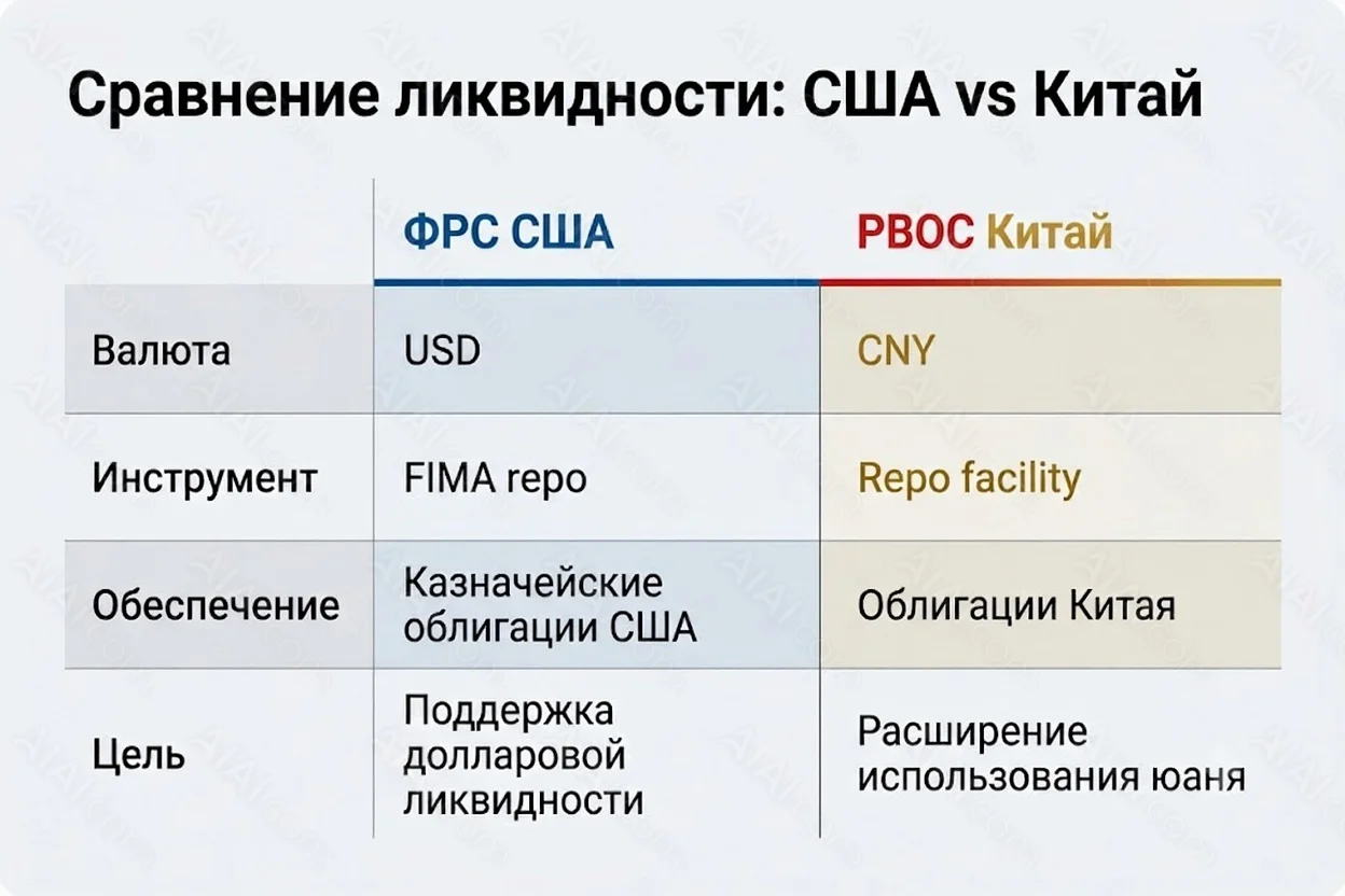 Сравнение ликвидности сша vs китай