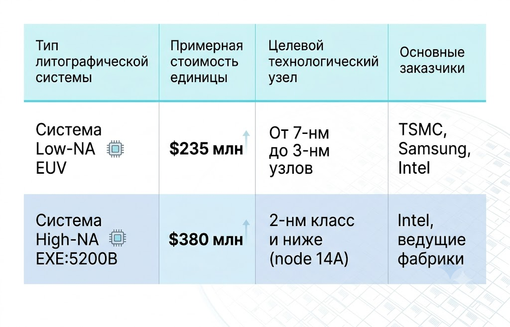 Структура рынка euv asml цепочка