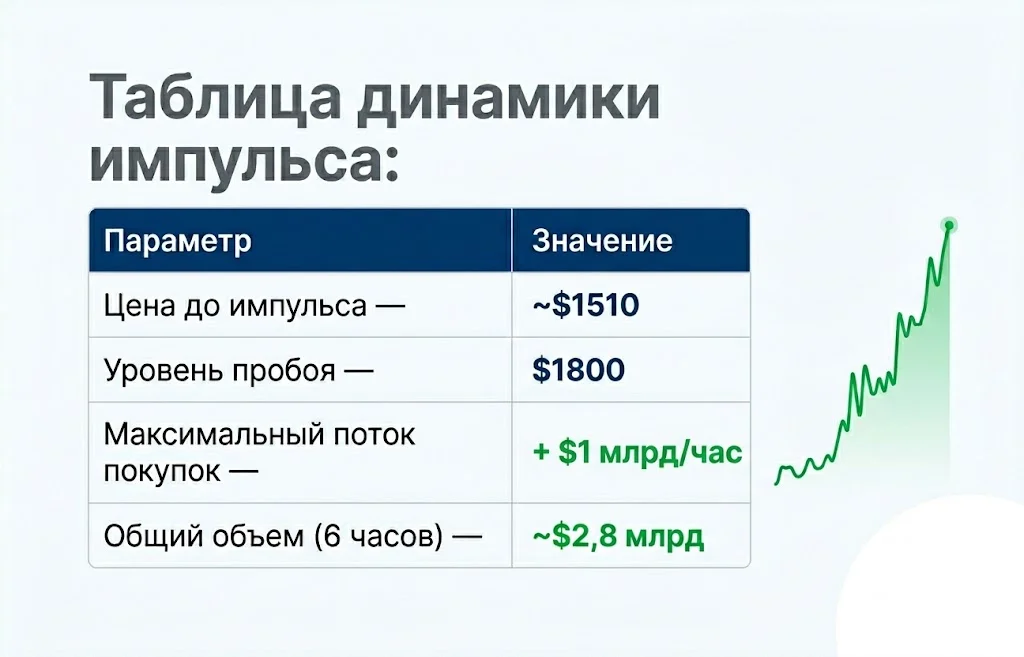 Таблица динамики импульса